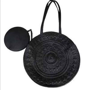 Anthropologie Kelsey Woven Circle Bag